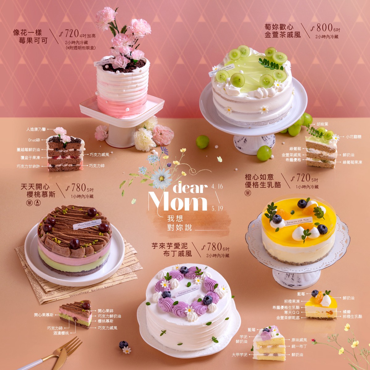 母親節主題菜單 新品上市中